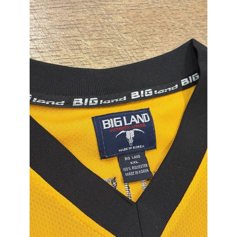 Vintage 90s Michigan Stitched Hockey‎ Jersey XXL Black Yellow Big Land - Picture 3 of 9
